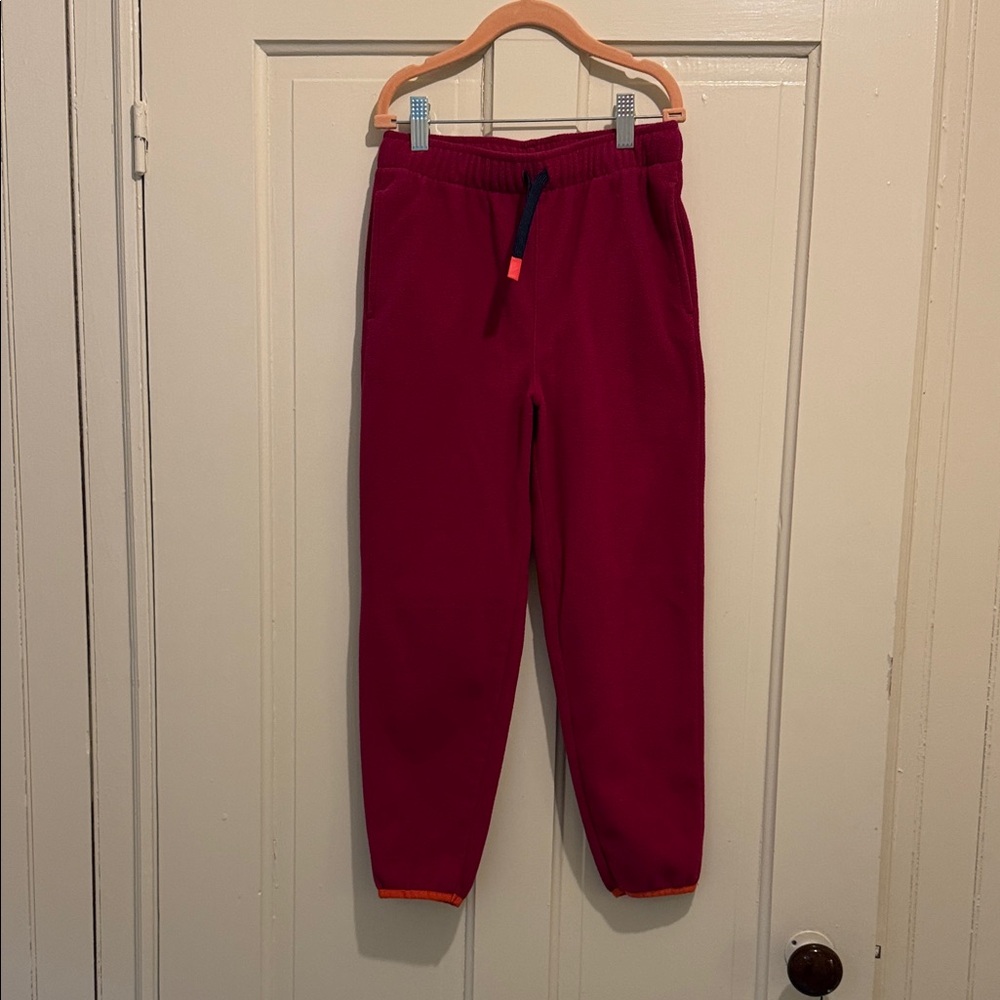 Lands end Kids pink fleece Jogger Pants size medium 8